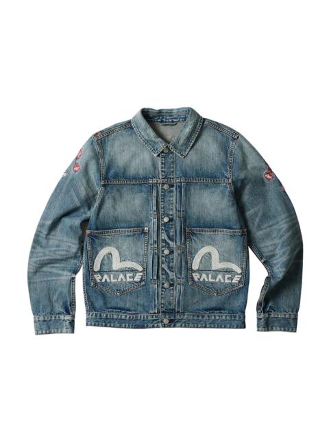 Palace x Evisu Type One Denim Jacket Stone Wash