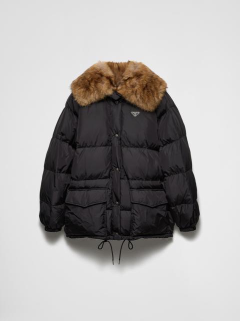 Tech canvas down jacket