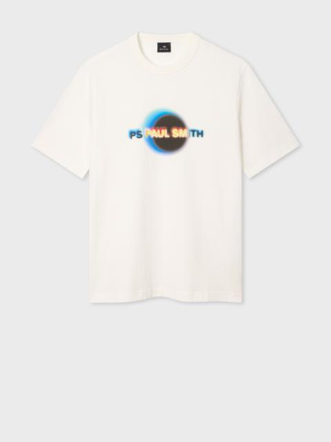 White 'Eclipse' Print T-Shirt