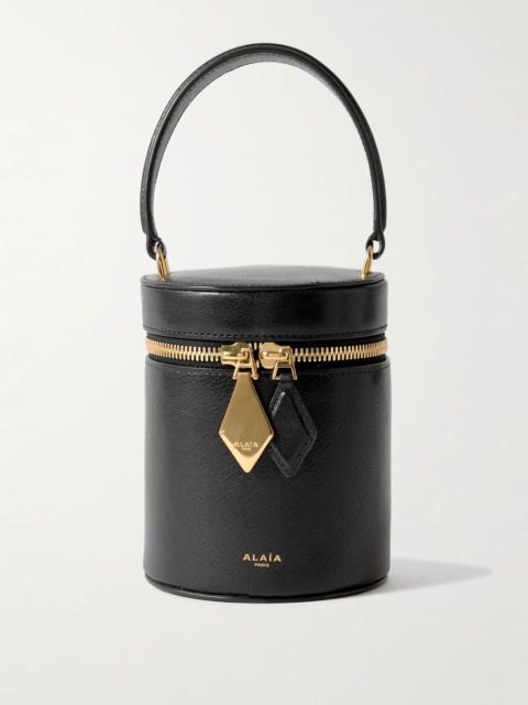 Cylindre Vanity small leather tote Black