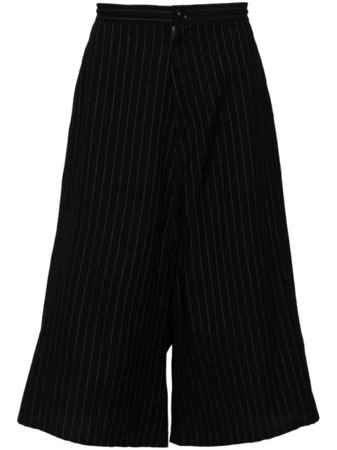 pinstripe cropped trousers