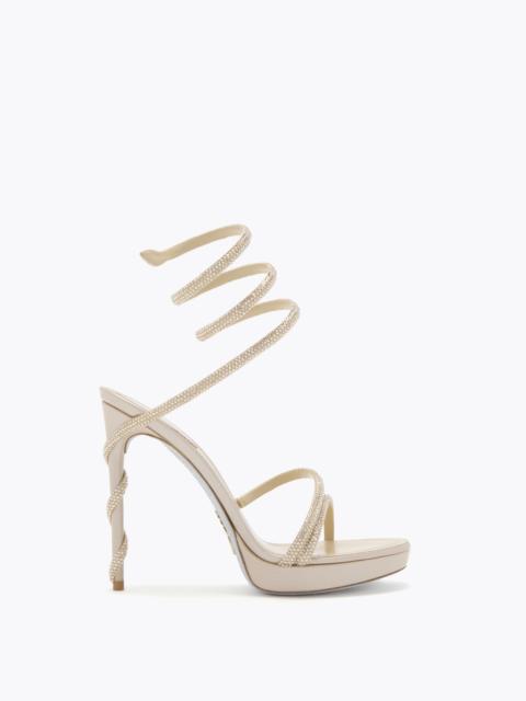MARGOT CHAMPAGNE PLATFORM SANDAL 120