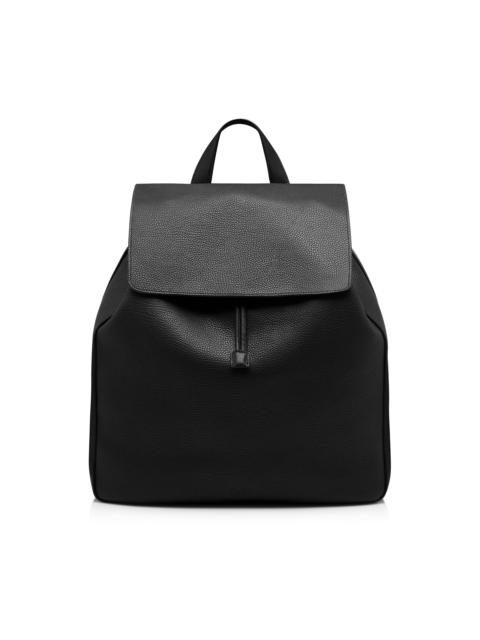 GRAIN LEATHER T-LINE FLAP BACKPACK