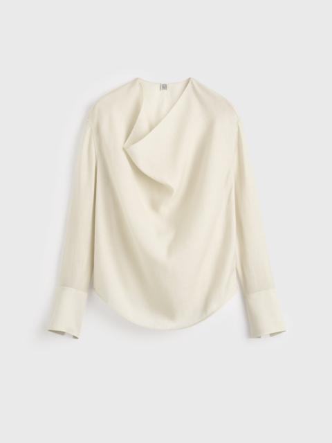 Cowl blouse ecru