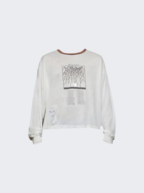 Heavens Gate Ringer Long Sleeve Tee White