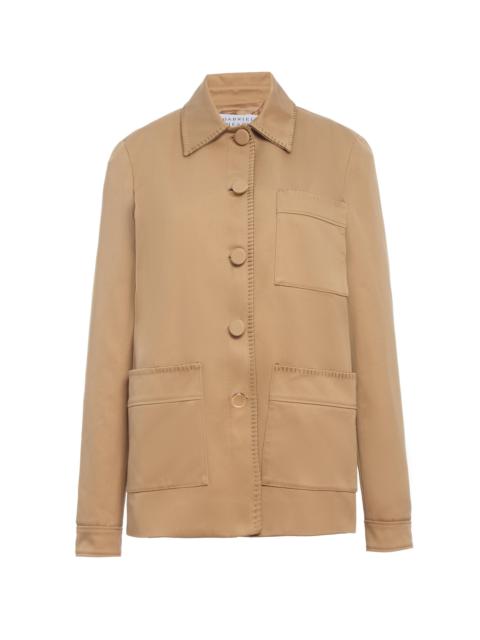 Ulu Chore Jacket in Camel Sea Island Cotton Twill