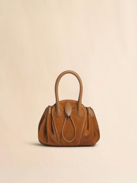 BROWN SUEDE TULIPEA SMALL HANDBAG