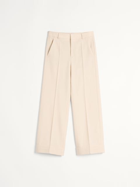 WOOL GABARDINE PANTS WITH TURN-UPS