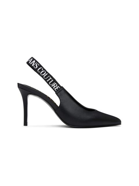 Black Logo Scarlett Slingback Heels