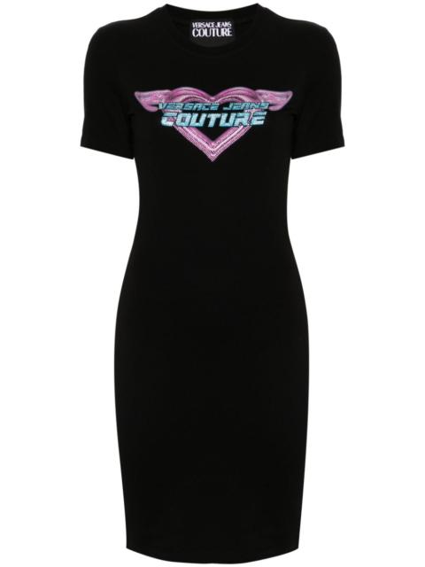 rhinestone-embellished mini dress