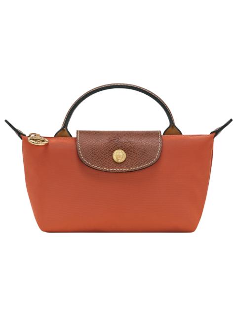 Le Pliage Original Pouch with handle Brick - Recycled canvas