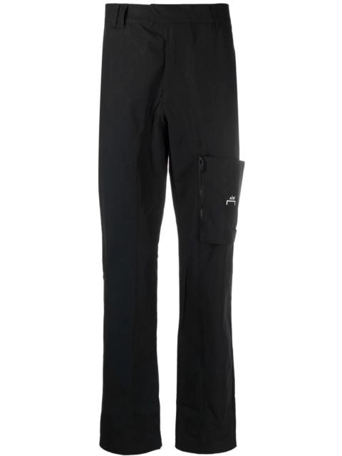 side patch pocket straight trousers