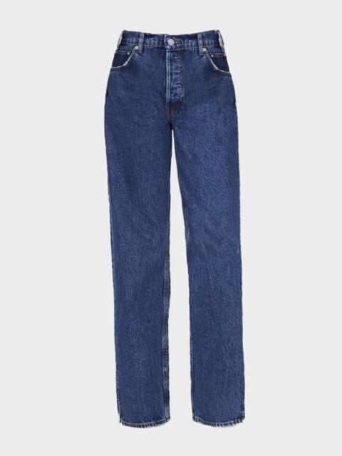 Roy Straight Split-Hem Jeans