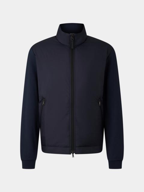 Rover hybrid jersey jacket in Navy blue