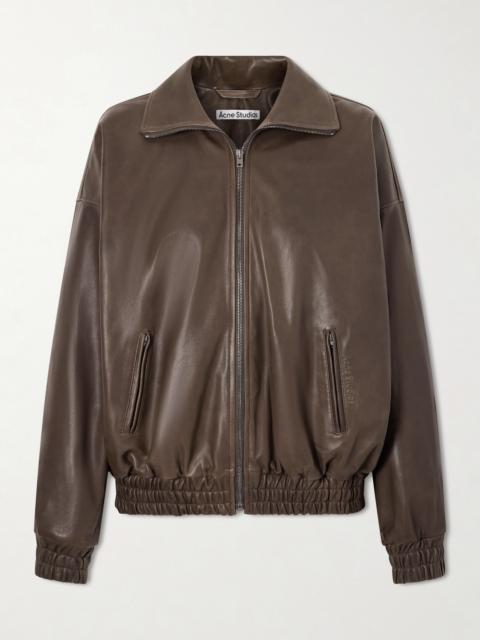 Leather Bomber Jacket