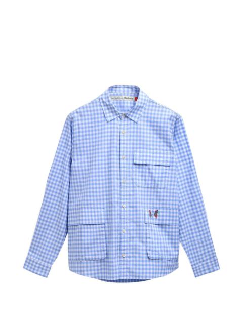 x Paul Smith gingham embroidered-detail shirt