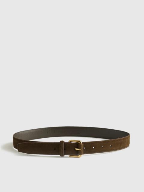 Roller-Buckle Belt in Suede