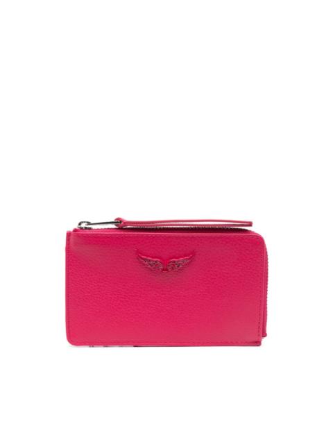 logo-plaque leather wallet