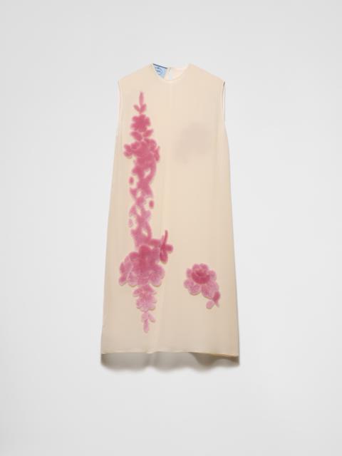 Embroidered georgette dress