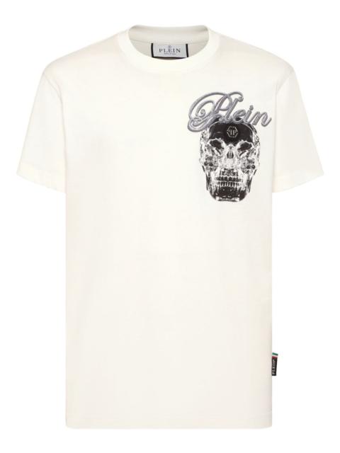 skull-print T-shirt