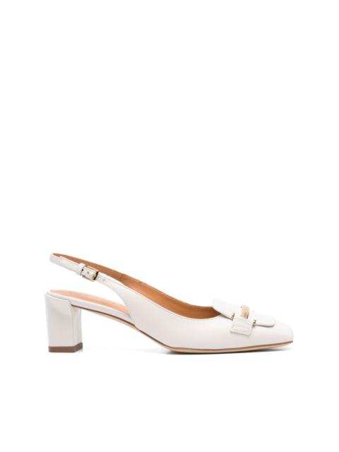 50mm leather slingback pumps