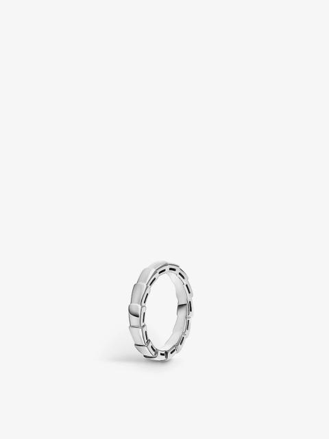 Serpenti Viper 18ct white-gold wedding band
