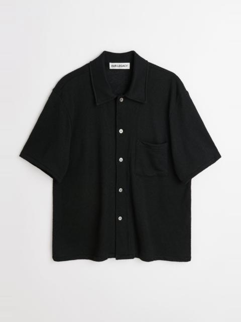 Box Shirt Shortsleeve Black Boucle