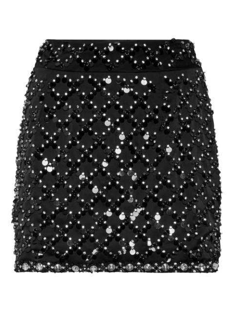 paillette-embellished mini skirt