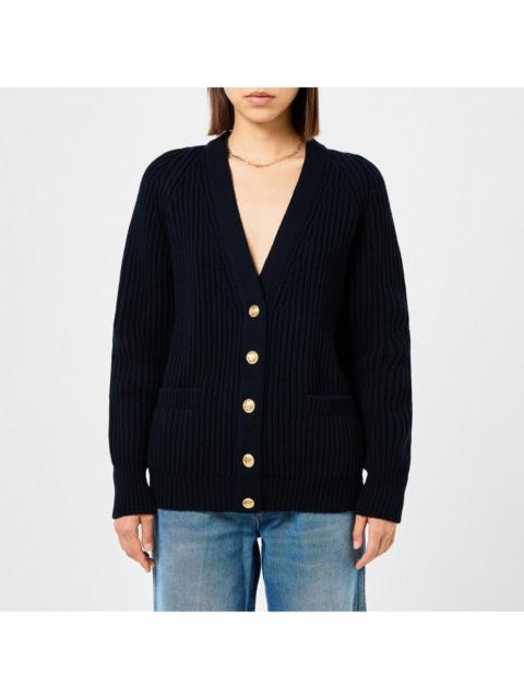 INTERLOCKING G RIBBED CARDIGAN