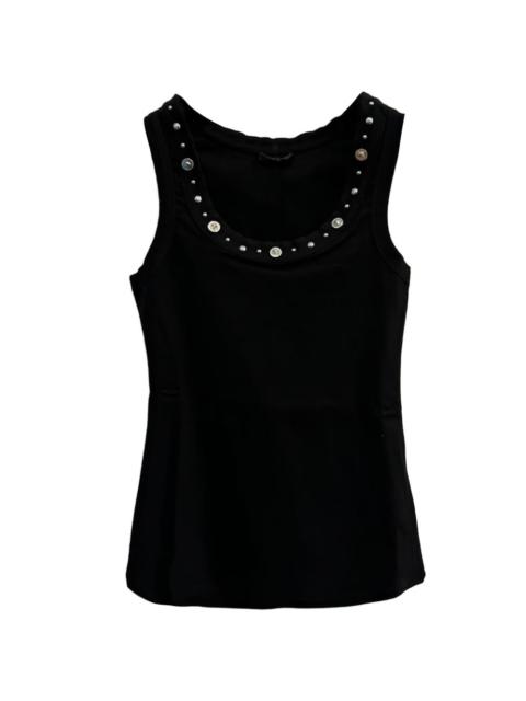 Medusa-plaque studded tank top