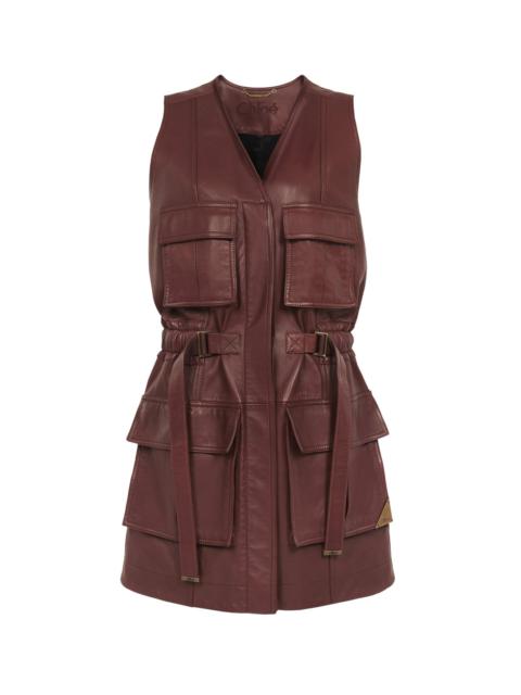 UTILITARIAN VEST IN LEATHER