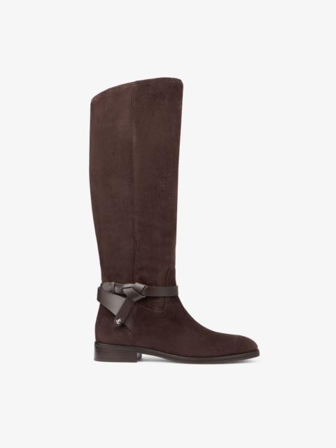 Lawton Knee Boot Flat
Chocolate Suede and Calf Leather Knee High Boots