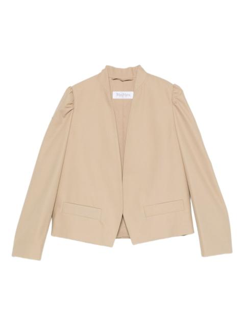 PHEBE puff-sleeve open-front jacket