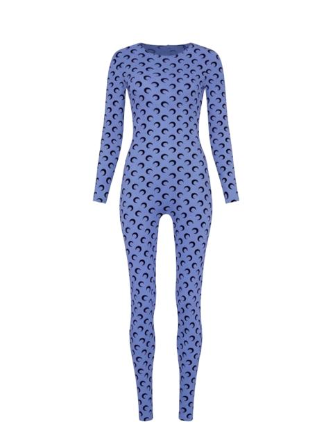 MOON PRINTED JERSEY LS CATSUIT