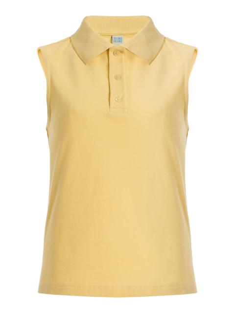 Lauren Cotton Polo Tank Top yellow