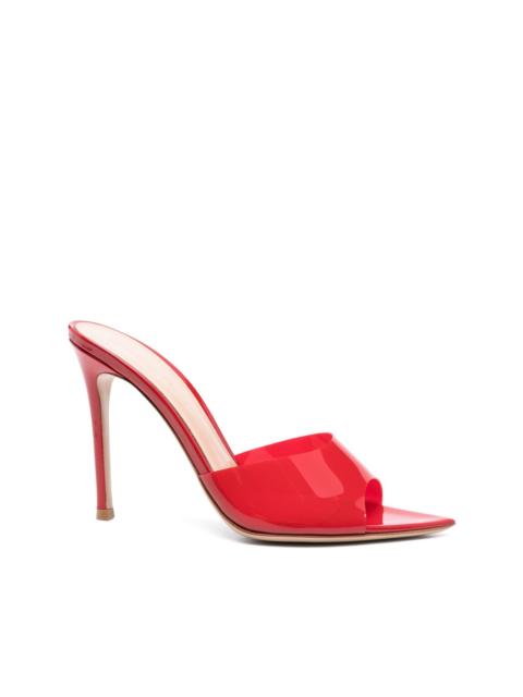 100mm leather heeled mules