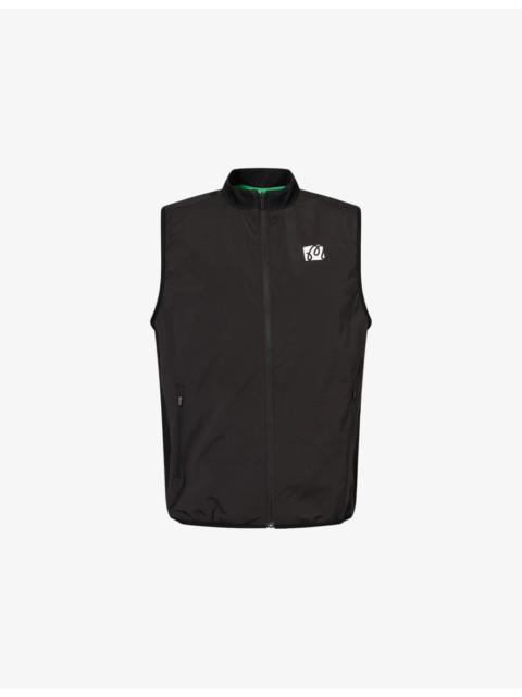 Brand-Print Padded Shell Gilet