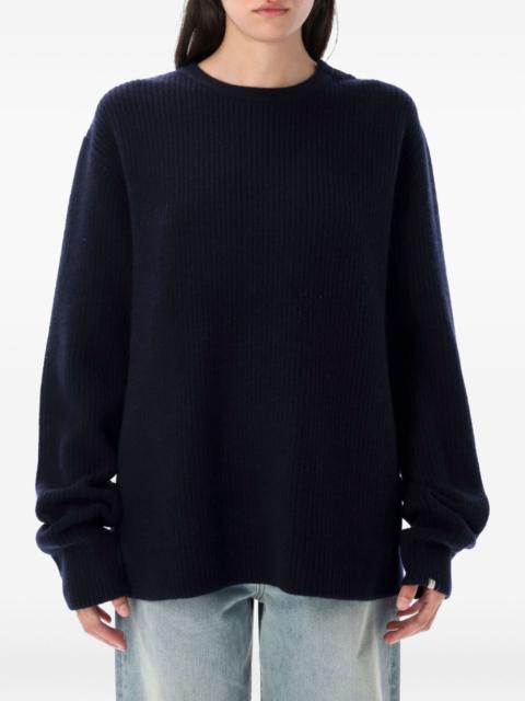 ribbed round-neck sweater