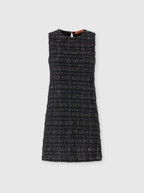 Mini dress with check pattern