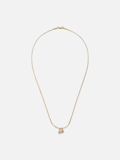 14kt gold pendant necklace with diamonds