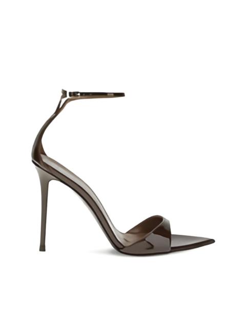 105mm pointed-toe ankle-strap sandals