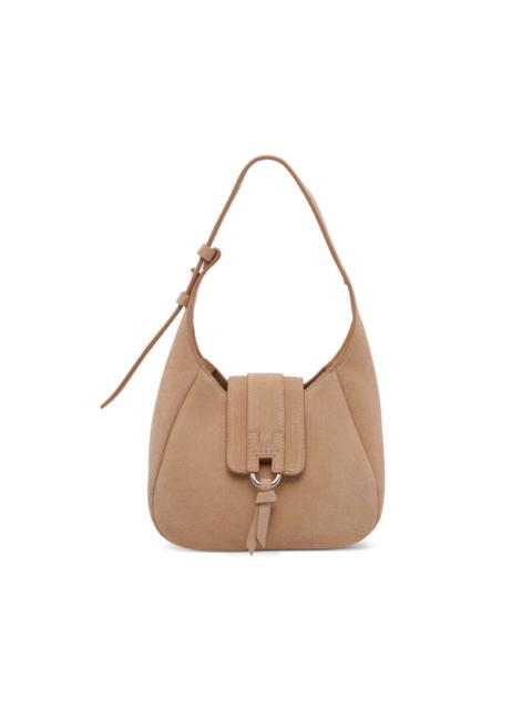 suede logo-detail mini bag