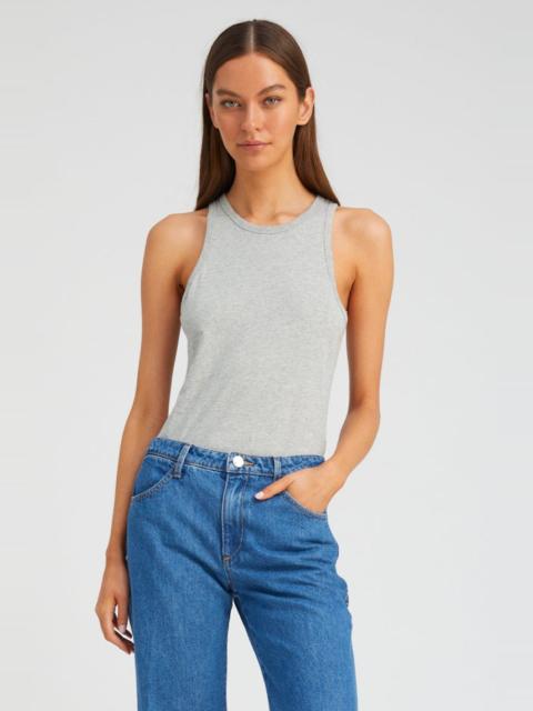 HEATHER GREY RACER TANK