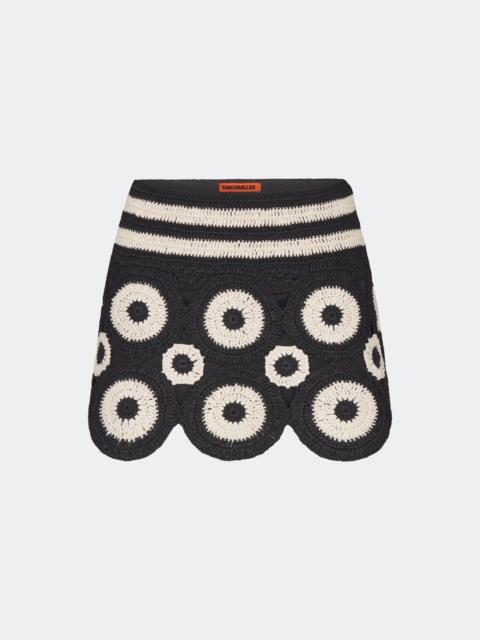 Beep Beep Mini Skirt In Cream/Black