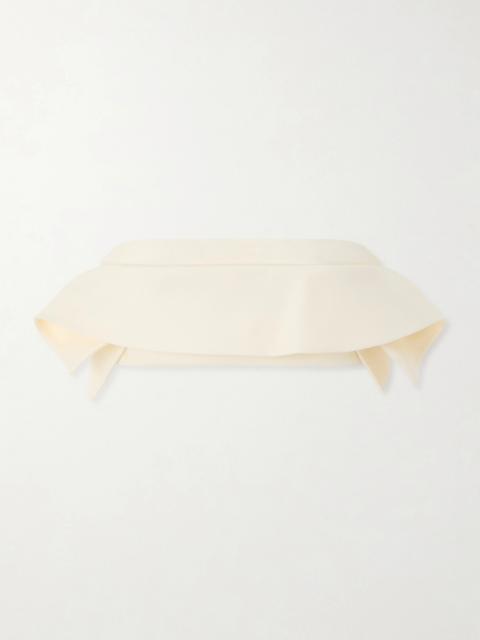 Kelsi Cropped Wool And Silk-blend Cady Top