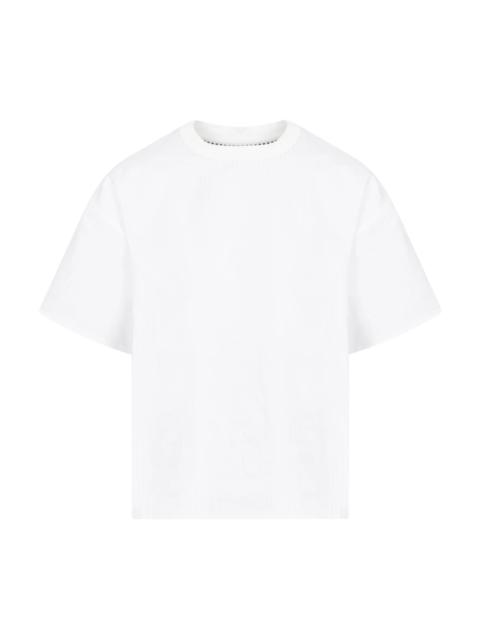 STRIPED WHITE COTTON T-SHIRT