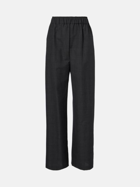 Baxter plaid wide-leg pants