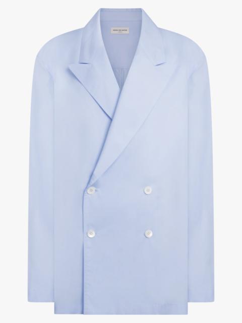 DOUBLE BREASTED RELAXED STYLE JACKET | LIGHT BLUE