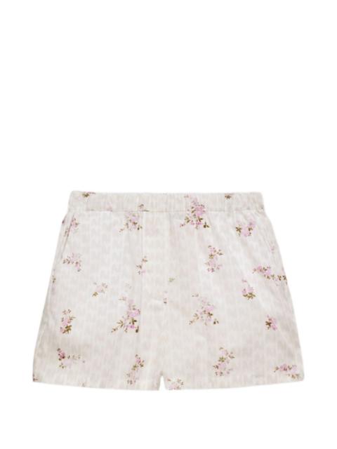 floral-print shorts
