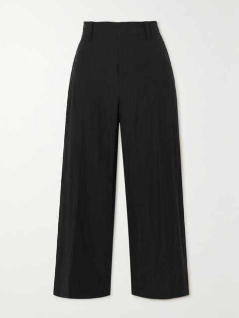 Cropped Tencel Lyocell-blend Straight-leg Pants